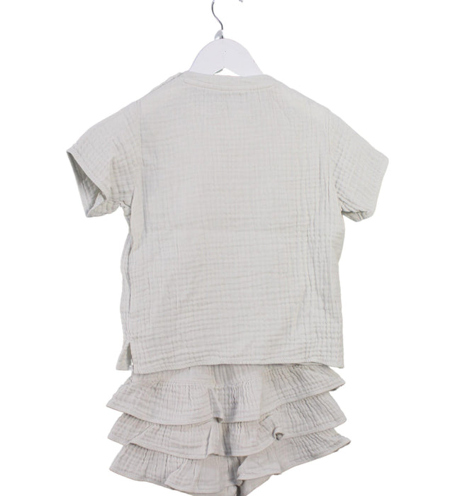 A White Shorts Sets from Gelato Pique in size 4T for girl. (Back View)