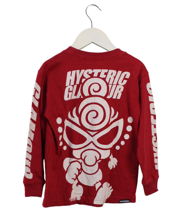 A Red Long Sleeve Tops from Hysteric Mini in size 4T for boy. (Back View)