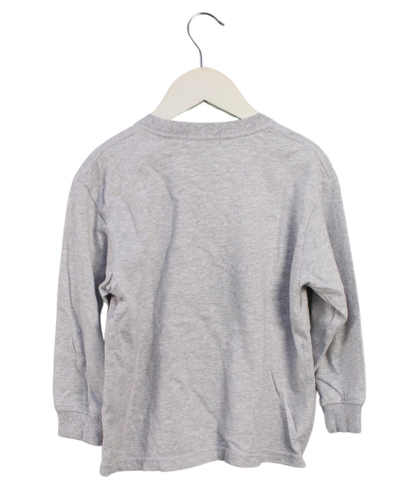 A Grey Long Sleeve Tops from XLARGE Kids in size 4T for girl. (Back View)