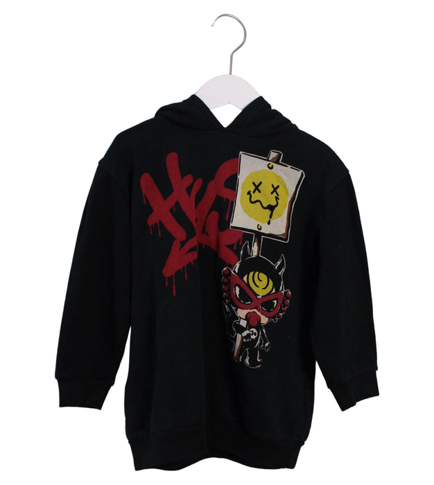 A Black Hooded Sweatshirts from Hysteric Mini in size 4T for neutral. (Front View)