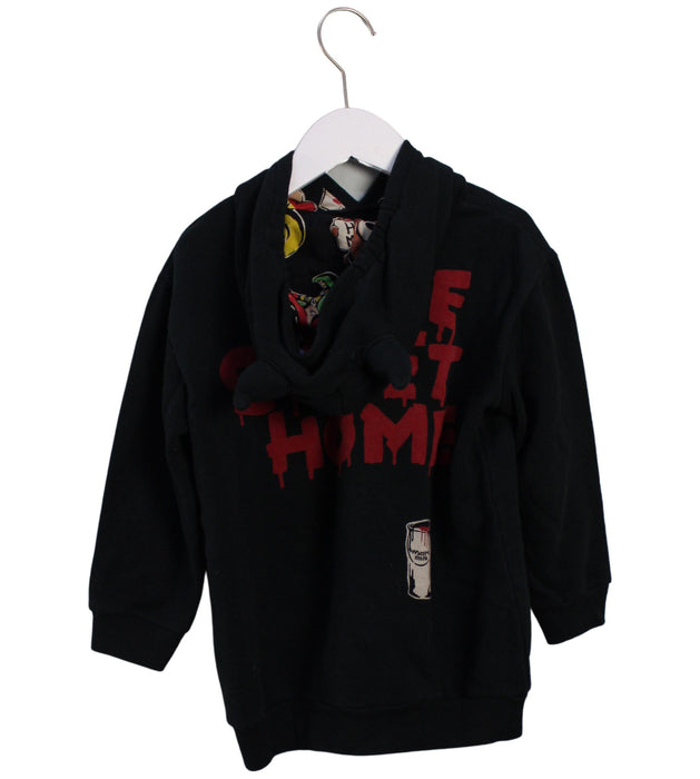 A Black Hooded Sweatshirts from Hysteric Mini in size 4T for neutral. (Back View)