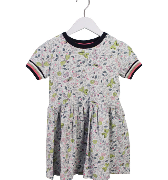 A Multicolour Short Sleeve Dresses from Petit Bateau in size 6T for girl. (Front View)