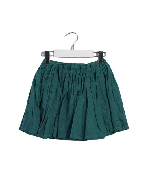 A Green Short Skirts from Bonton in size 6T for girl. (Front View)
