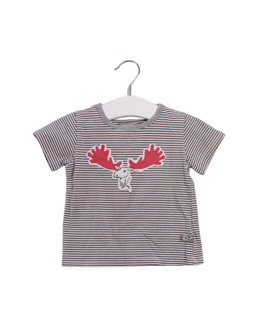 A Grey Short Sleeve T Shirts from and the little dog laughed in size 12-18M for girl. (Front View)