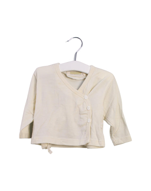 A Ivory Cardigans from Mokopuna in size 0-3M for neutral. (Front View)
