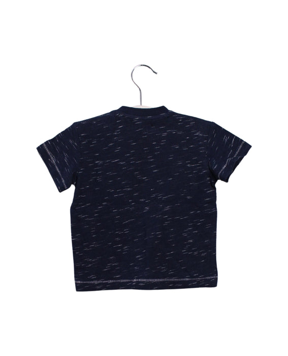 A Navy Short Sleeve T Shirts from Velveteen in size 12-18M for boy. (Back View)