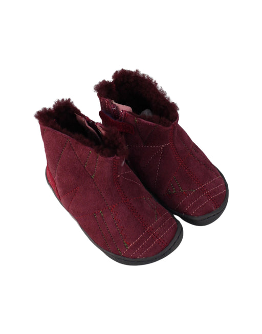 A Burgundy Winter Boots from Camper in size 18-24M for girl. (Front View)