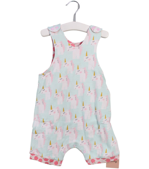 A Pink Sleeveless Rompers from Cotton Pigs in size 6-12M for girl. (Front View)