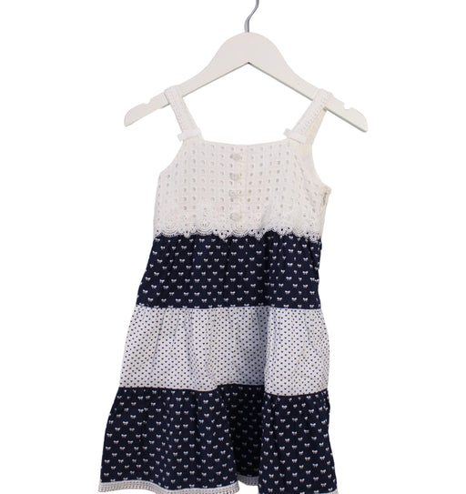 A White Sleeveless Dresses from Nicholas & Bears in size 4T for girl. (Front View)