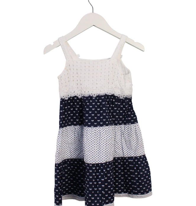 A White Sleeveless Dresses from Nicholas & Bears in size 4T for girl. (Back View)