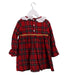 A Red Long Sleeve Dresses from Cotton Pigs in size 3T for girl. (Back View)