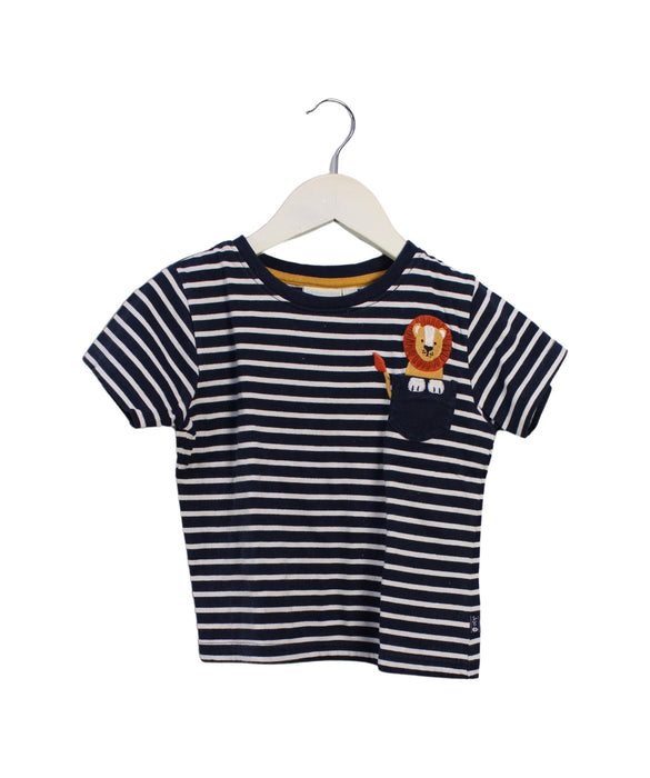 A Navy Short Sleeve T Shirts from Jojo Maman Bébé in size 3T for boy. (Front View)