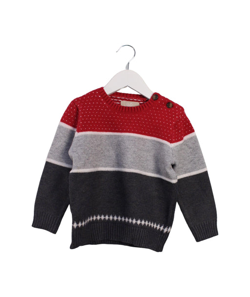 A Red Knit Sweaters from Chickeeduck in size 4T for boy. (Front View)