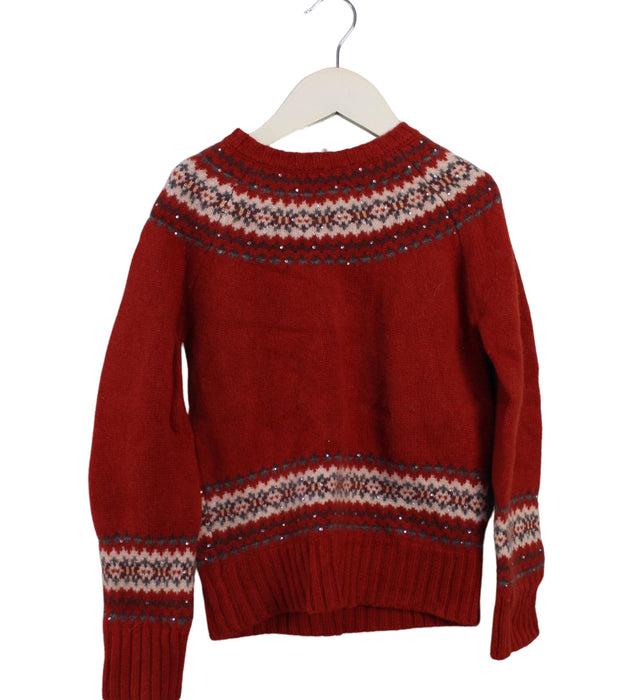 A Red Knit Sweaters from Bonpoint in size 8Y for girl. (Front View)