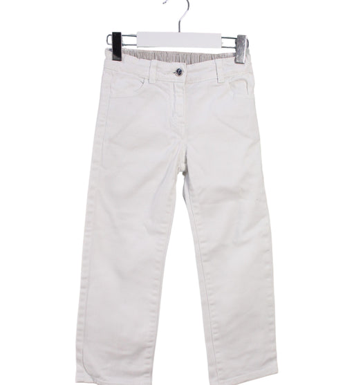 A White Casual Pants from Jacadi in size 5T for girl. (Front View)