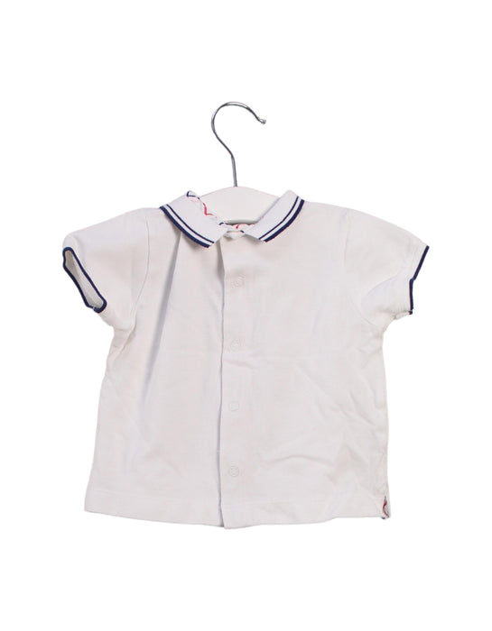 A White Short Sleeve Tops from Jacadi in size 6-12M for girl. (Back View)
