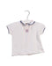 A White Short Sleeve Tops from Jacadi in size 6-12M for girl. (Front View)