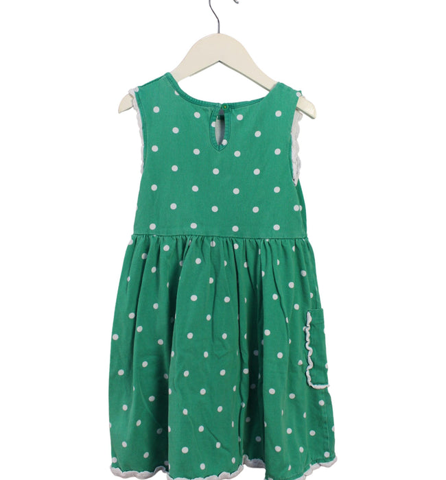 A Green Sleeveless Dresses from Boden in size 6T for girl. (Back View)