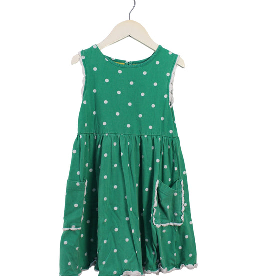 A Green Sleeveless Dresses from Boden in size 6T for girl. (Front View)