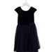 A Navy Short Sleeve Dresses from Monsoon in size 6T for girl. (Back View)