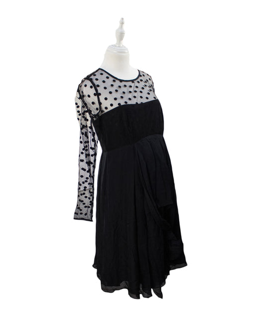 A Black Long Sleeve Dresses from Seraphine in size M for maternity. (Front View)