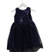 A Navy Sleeveless Dresses from Seed in size 3T for girl. (Back View)