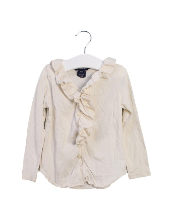 A Ivory Long Sleeve Tops from Ralph Lauren in size 2T for girl. (Front View)