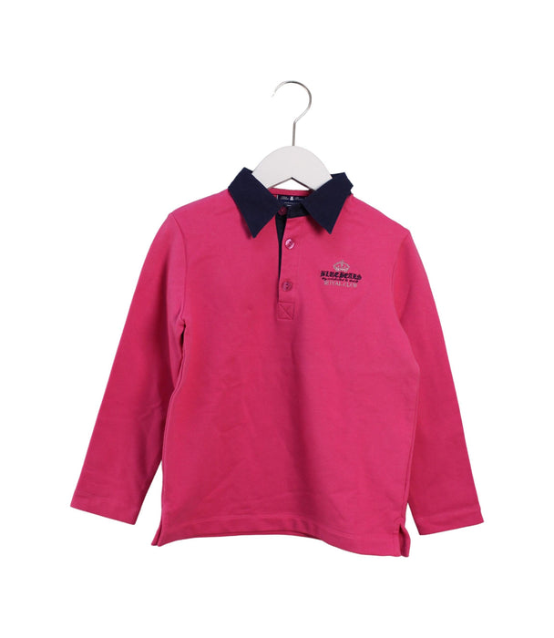 A Pink Long Sleeve Polos from Nicholas & Bears in size 6T for girl. (Front View)
