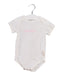 A White Short Sleeve Bodysuits from TinyBitz in size 6-12M for girl. (Front View)