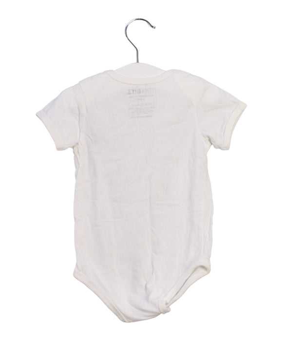 A White Short Sleeve Bodysuits from TinyBitz in size 6-12M for girl. (Back View)