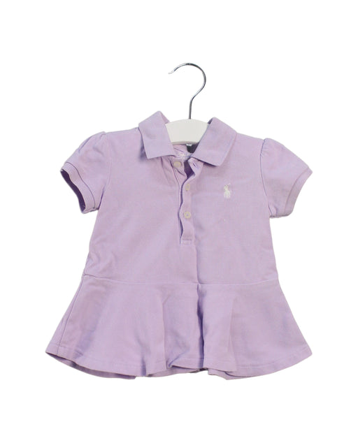 A Purple Short Sleeve Polos from Ralph Lauren in size 6-12M for girl. (Front View)