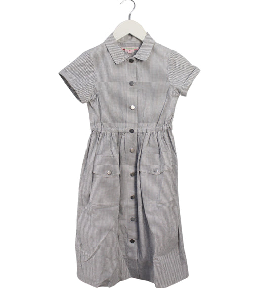 A Blue Short Sleeve Dresses from Bonpoint in size 6T for girl. (Front View)