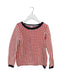 A Red Knit Sweaters from Petit Bateau in size 6T for girl. (Front View)