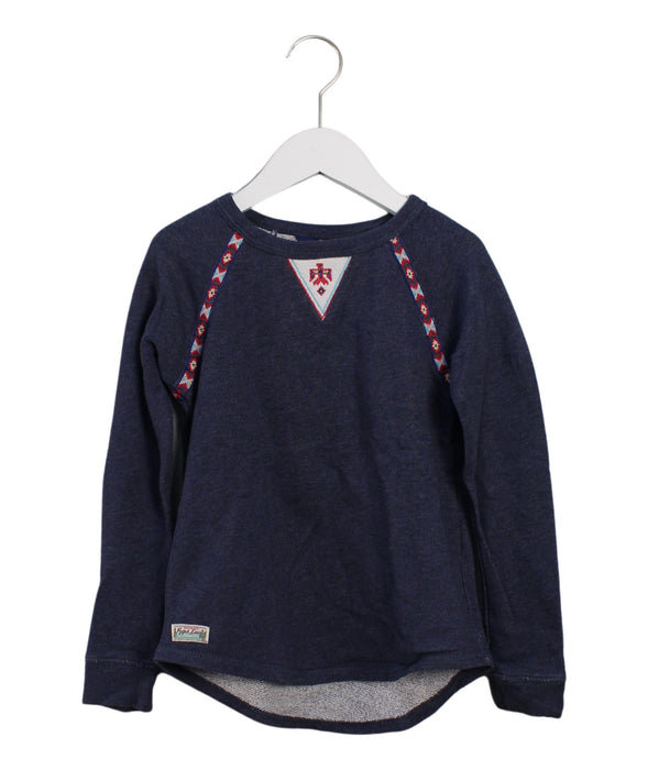 A Navy Crewneck Sweatshirts from Polo Ralph Lauren in size 6T for girl. (Front View)