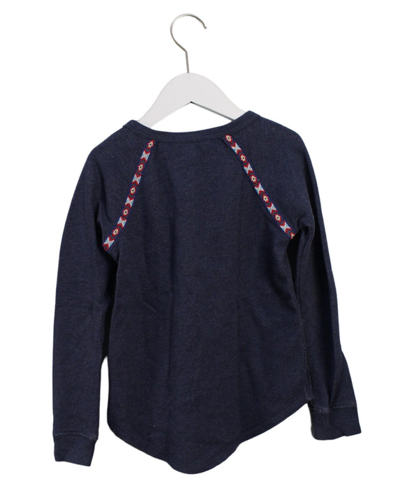 A Navy Crewneck Sweatshirts from Polo Ralph Lauren in size 6T for girl. (Back View)