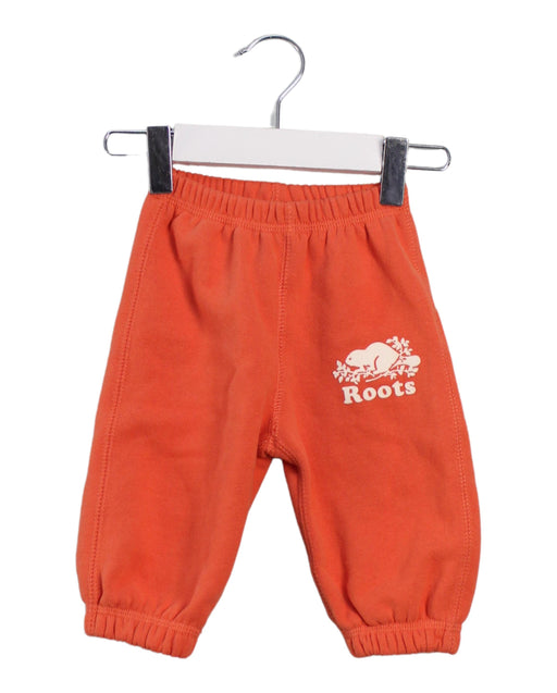 A Orange Sweatpants from Roots in size 3-6M for boy. (Front View)