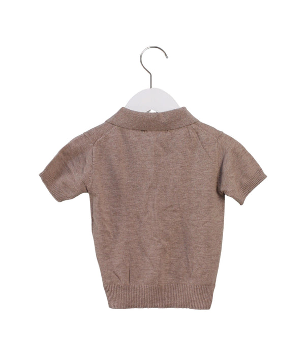 A Brown Short Sleeve Tops from Excuse My French in size 4T for girl. (Back View)