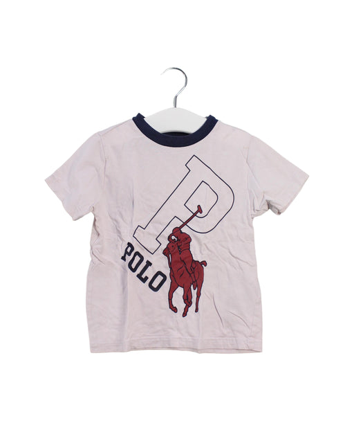 A White Short Sleeve T Shirts from Polo Ralph Lauren in size 2T for boy. (Front View)