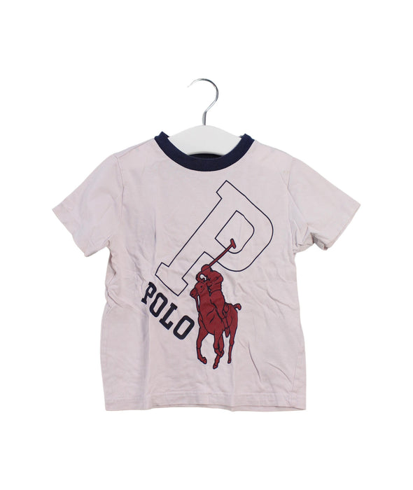 A White Short Sleeve T Shirts from Polo Ralph Lauren in size 2T for boy. (Front View)