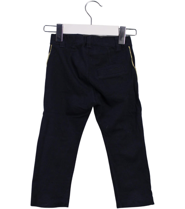 A Black Casual Pants from Petit Bateau in size 2T for girl. (Back View)