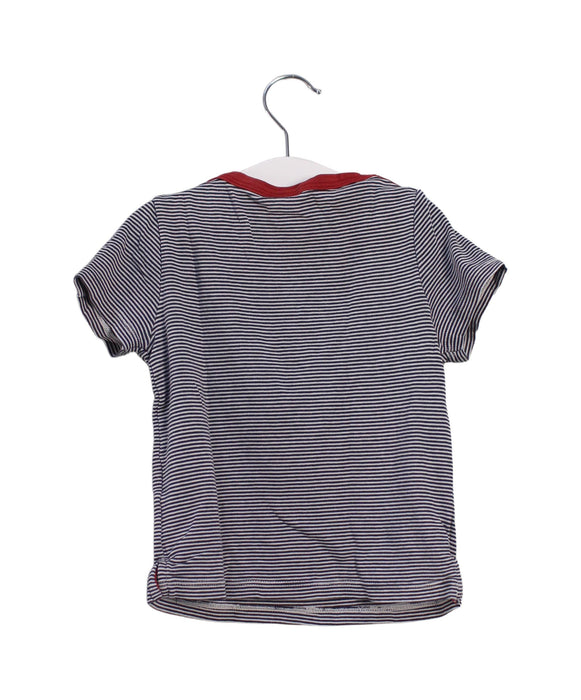 A Black Short Sleeve Tops from Petit Bateau in size 3T for girl. (Back View)