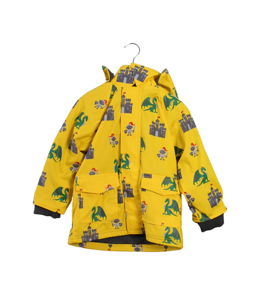 A Yellow Rain Jackets from Korango in size 2T for boy. (Front View)