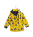 A Yellow Rain Jackets from Korango in size 2T for boy. (Back View)