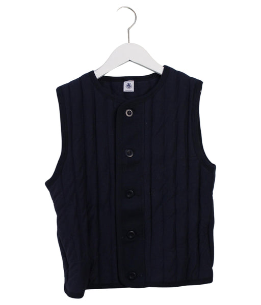 A Navy Outerwear Vests from Petit Bateau in size 12Y for boy. (Front View)