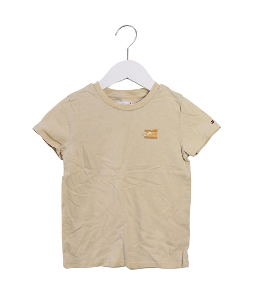 A Beige Short Sleeve Tops from Tommy Hilfiger in size 7Y for boy. (Front View)