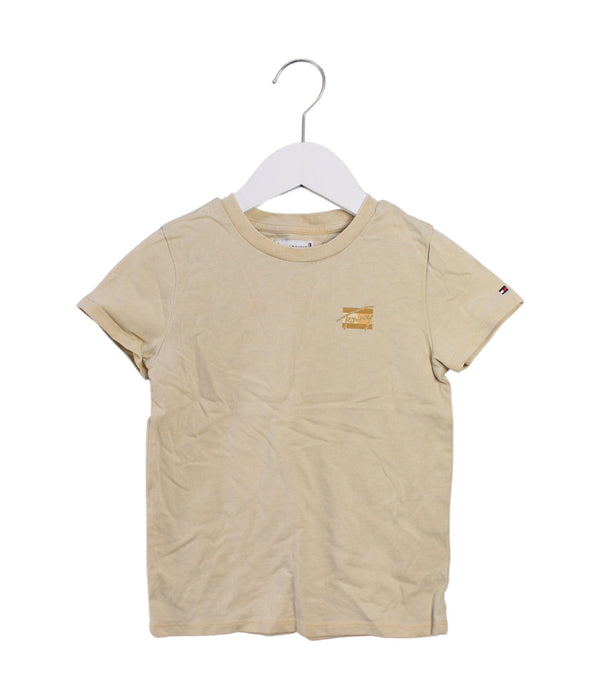 A Beige Short Sleeve Tops from Tommy Hilfiger in size 7Y for boy. (Front View)