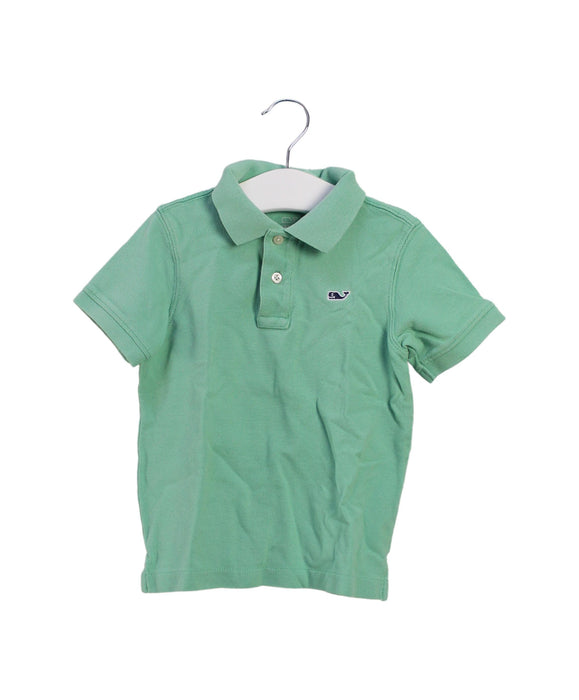 A Green Short Sleeve Polos from Vineyard Vines in size 2T for boy. (Front View)