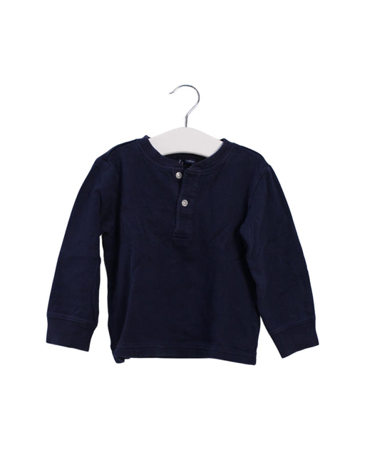 A Blue Buttoned Sweatshirts from Janie & Jack in size 2T for boy. (Front View)