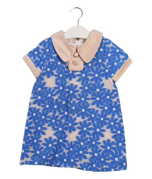 A Blue Short Sleeve Dresses from Hucklebones in size 2T for girl. (Front View)