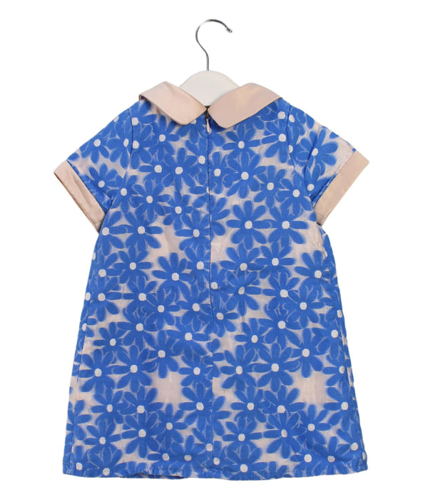 A Blue Short Sleeve Dresses from Hucklebones in size 2T for girl. (Back View)